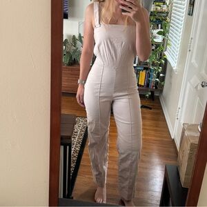 Jonathan Simkhai Jumpsuit size 4 light pink cut out overall style nwot